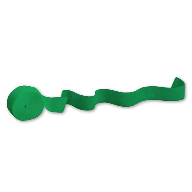 Creative Converting Touch of Color Crepe Paper Streamer Roll Emerald Green 81-Feet